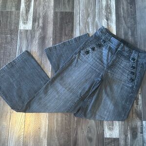 WHBM High-Rise Mariner Wide Leg Jeans Size 6 Regular NWOT